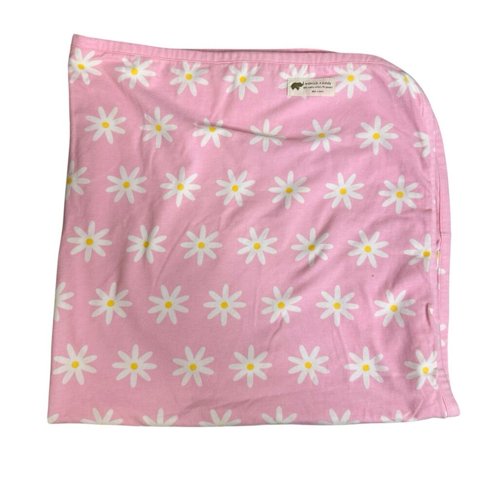 Monica and Andy Coming Home Baby Blanket Organic Cotton 30 x 30 Floral Pink